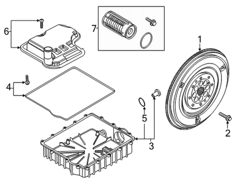 2020 Ford Mustang Drive Plate Diagram for KR3Z-6477-A