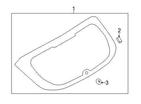 2017 Ford Focus Back Glass Diagram 3 - Thumbnail