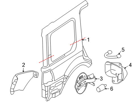 2009 Lincoln Navigator Quarter Panel & Components Diagram 2 - Thumbnail