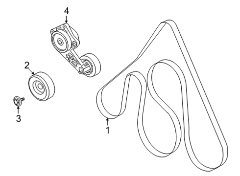 2016 Ford E-350 Super Duty Belts & Pulleys, Cooling Diagram 1 - Thumbnail
