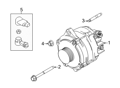 2016 Ford Police Interceptor Utility Alternator Diagram 2 - Thumbnail
