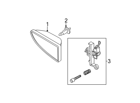 2003 Ford Focus Fog Lamp Assembly, Front Driver Side Diagram for YS4Z-15L203-BB