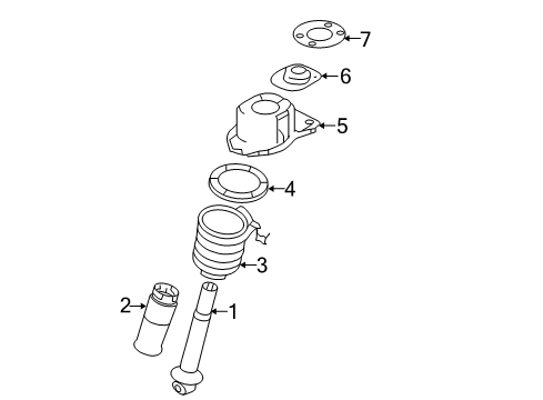 2006 Ford Five Hundred Struts & Components - Rear Diagram 1 - Thumbnail
