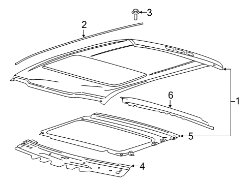 2020 Ford F-350 Super Duty Roof & Components Diagram 4 - Thumbnail