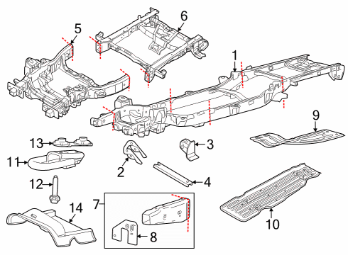 2023 Ford F-150 Frame & Components Diagram 7 - Thumbnail