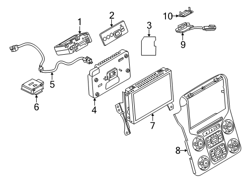 2014 Ford F-250 Super Duty Navigation System Components Diagram