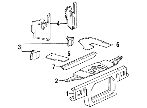 1998 Lincoln Town Car Air Deflector, Lower Driver Side Diagram for F8VZ-8327-AB