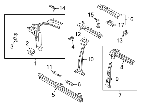 2022 Ford Transit Connect Hinge Pillar Diagram 2 - Thumbnail