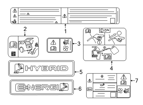 2017 Ford C-Max Information Labels Diagram