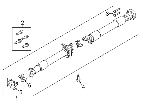 2017 Ford Mustang Drive Shaft - Rear Diagram 6 - Thumbnail