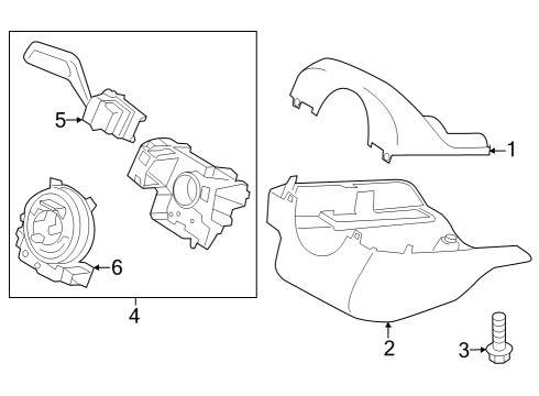 2021 Ford Bronco Shroud, Switches & Levers Diagram