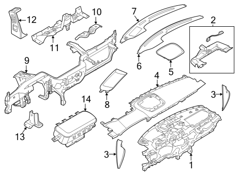 2022 Lincoln Aviator Lower Bracket, Outer Diagram for L1MZ-78045F38-A