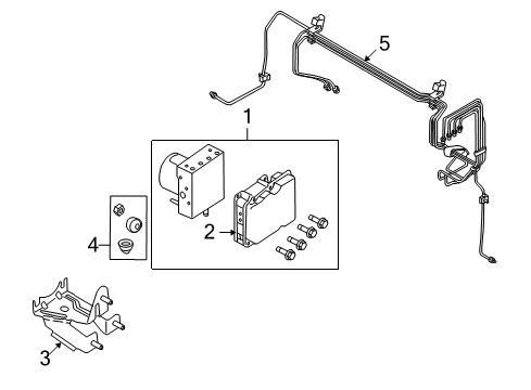 2009 Ford Taurus X ABS Components Diagram