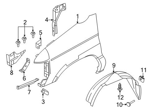 2013 Ford E-250 Fender & Components Diagram