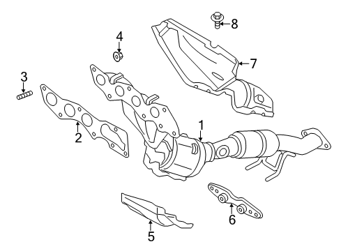 2018 Ford Escape Exhaust Manifold Diagram for GV6Z-5G232-C
