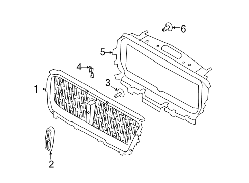 2020 Lincoln Corsair Grille Diagram for LJ7Z-8200-AB