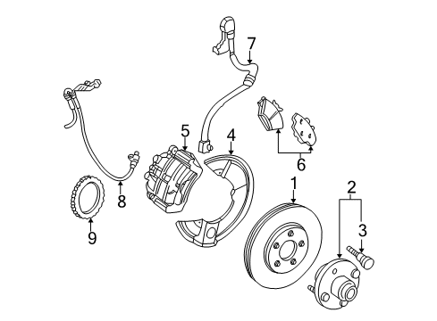 2003 Ford Taurus Front Brakes Diagram