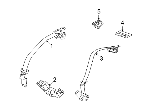 2008 Mercury Sable Rear Seat Belts Diagram