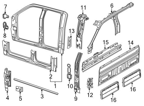 2011 Ford F-150 Aperture Panel, Back Panel Diagram 2 - Thumbnail