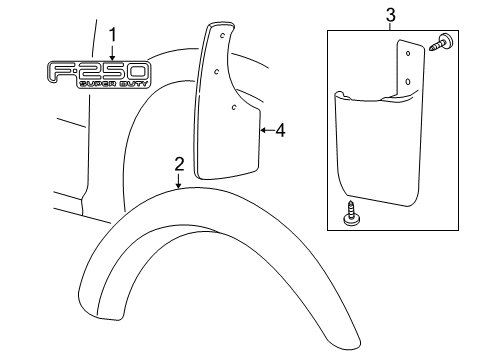 2006 Ford F-250 Super Duty Exterior Trim - Fender Diagram