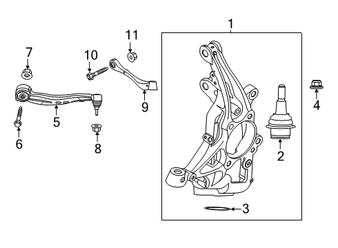 2022 Ford Police Interceptor Utility Front Suspension, Control Arm, Ride Control, Stabilizer Bar Diagram 1 - Thumbnail