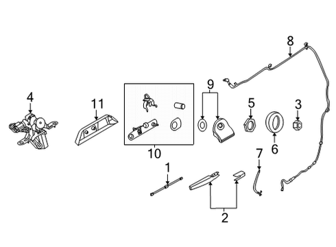 2022 Ford Bronco Sport Wiper & Washer Components Diagram