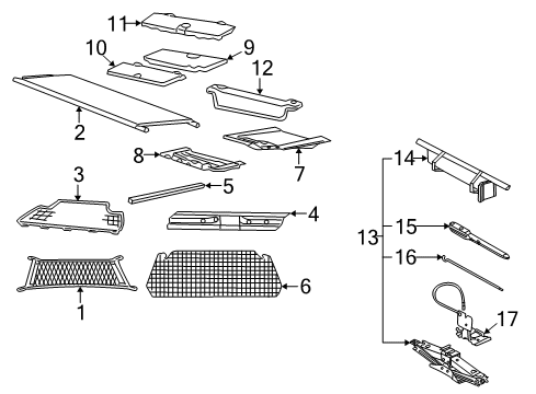 2005 Mercury Mountaineer Interior Trim - Rear Body Diagram