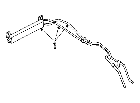 2002 Mercury Cougar Power Steering Cooler Diagram for XS8Z-3D746-FA