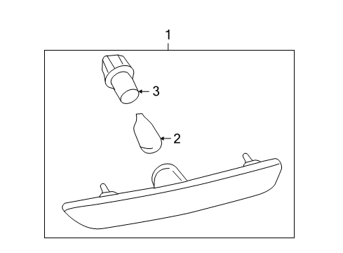 2011 Ford Mustang Side Marker Lamp, Front Passenger Side Diagram for AR3Z-15A201-A