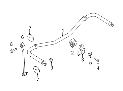 2023 Ford Transit-150 Stabilizer Bar & Components - Rear Diagram