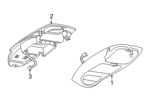 2001 Ford F-150 Overhead Console Diagram 2 - Thumbnail