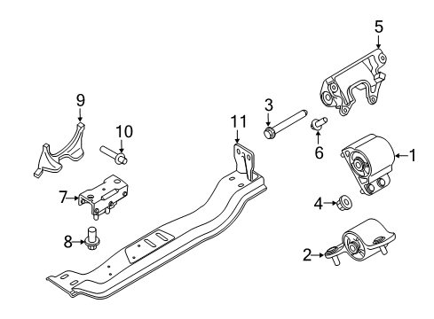 2022 Ford F-350 Super Duty Engine & Trans Mounting Diagram 2 - Thumbnail
