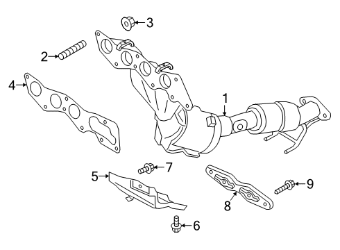2019 Ford Transit Connect Exhaust Manifold Diagram for KV6Z-5G232-E