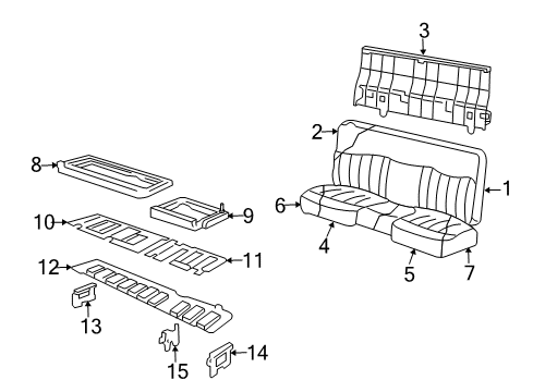 1998 Ford F-150 Pad, Rear Driver Side Diagram for F65Z1863841BA
