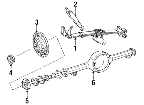 1989 Ford E-150 Econoline Rear Brakes Diagram