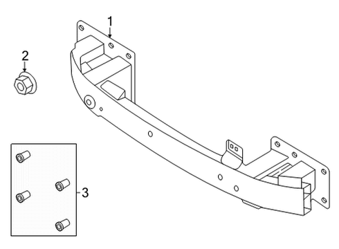2021 Ford Mustang Mach-E Bumper & Components - Front Diagram 3 - Thumbnail