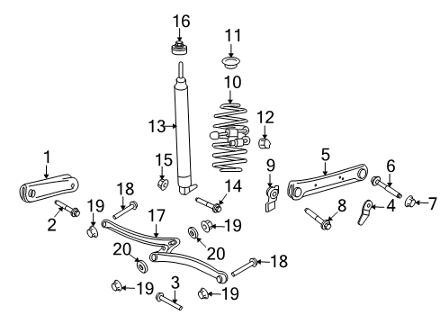 2011 Mercury Grand Marquis Rear Suspension, Control Arm Diagram 2 - Thumbnail