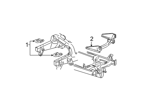 2004 Ford F-150 Heritage Tow Hook & Hitch Diagram