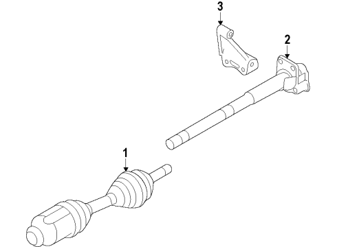 2014 Lincoln MKS Front Axle Shafts & Joints, Drive Axles Diagram