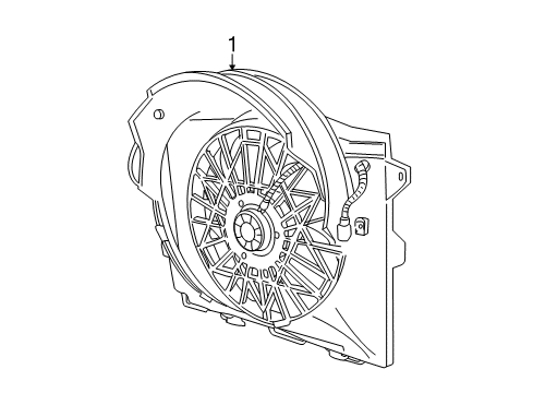 2005 Mercury Grand Marquis Cooling System, Radiator, Water Pump, Cooling Fan Diagram 1 - Thumbnail