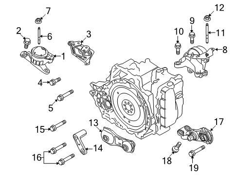 2013 Ford Taurus Engine & Trans Mounting Diagram 2 - Thumbnail