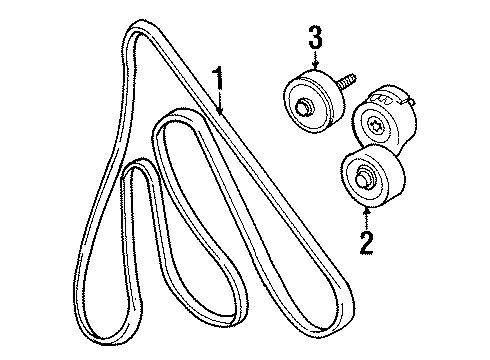 1999 Ford Windstar Serpentine Belt Diagram for XF2Z-8620-A