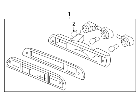 2009 Ford F-250 Super Duty High Mount Lamps Diagram