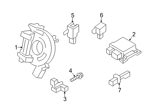 2013 Lincoln MKZ Air Bag Components Diagram 2 - Thumbnail