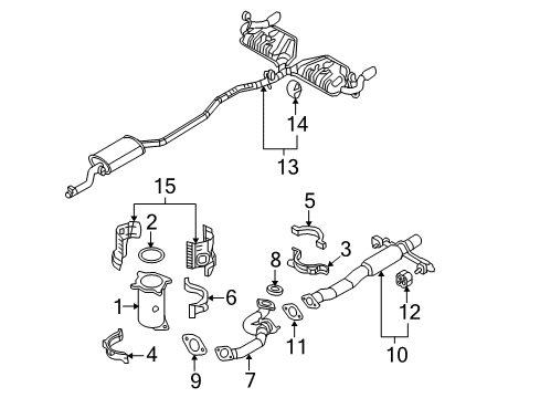 2010 Ford Edge Exhaust Components Diagram