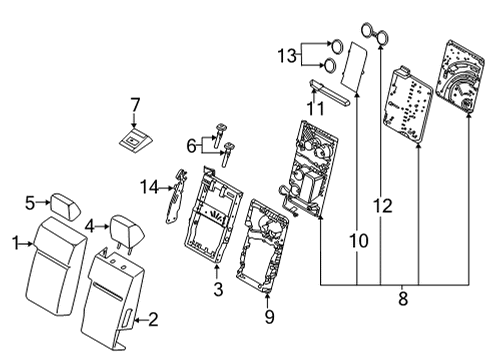 2022 Ford F-150 Front Seat Components Diagram 4 - Thumbnail