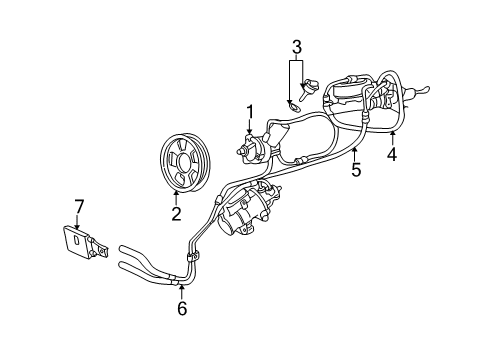 2003 Ford Excursion P/S Pump & Hoses, Steering Gear & Linkage Diagram 4 - Thumbnail