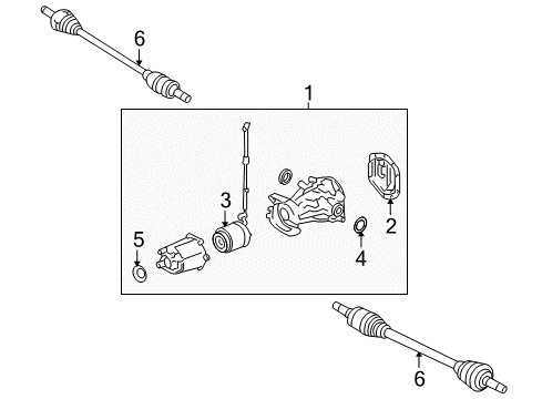 2007 Ford Fusion Axle & Differential - Rear Diagram