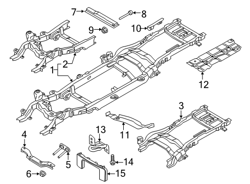 2020 Ford F-250 Super Duty Frame & Components Diagram 4 - Thumbnail