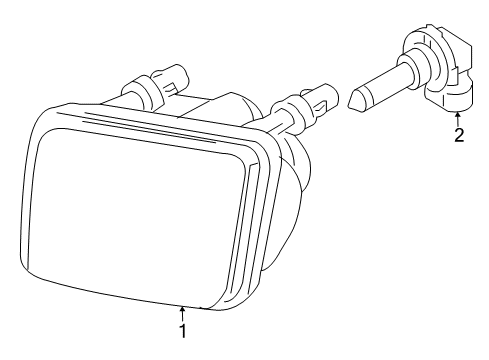 2010 Mercury Mariner Front Lamps - Fog Lamps Diagram 2 - Thumbnail